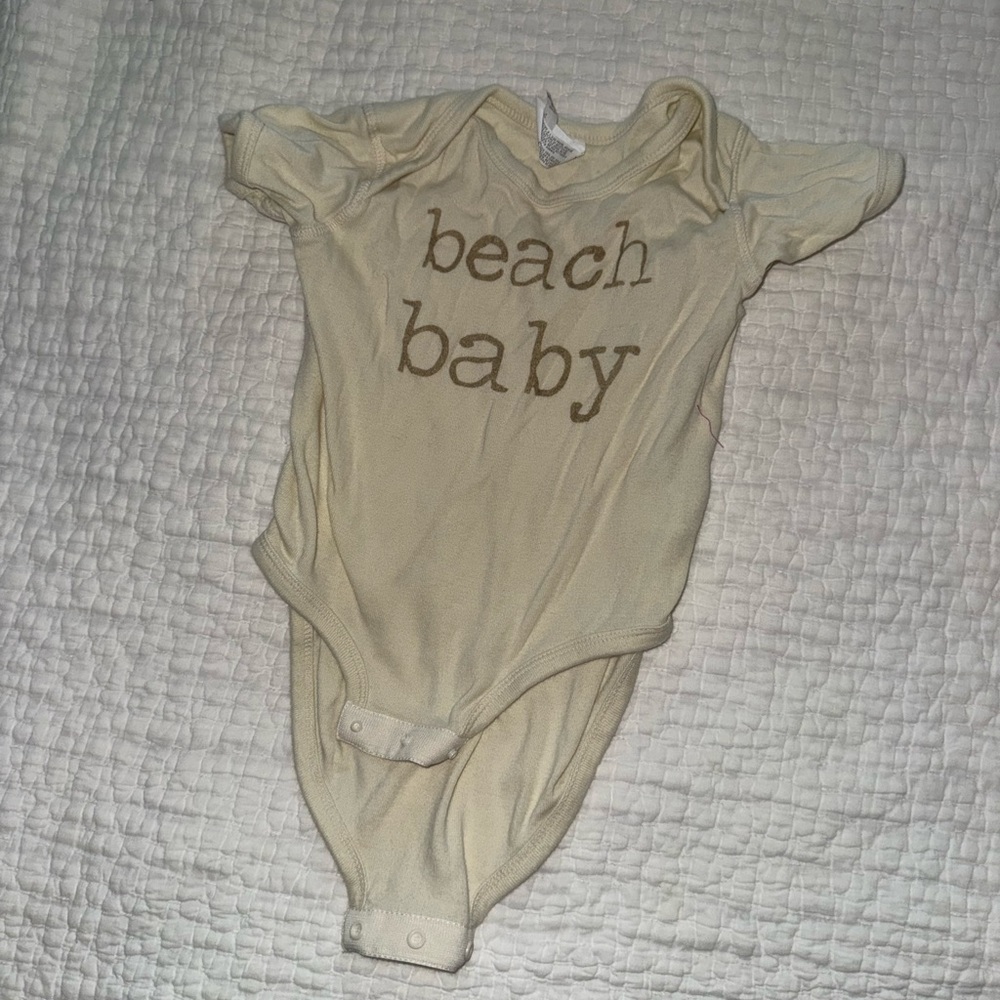 Cream 'Beach Baby' Bodysuit